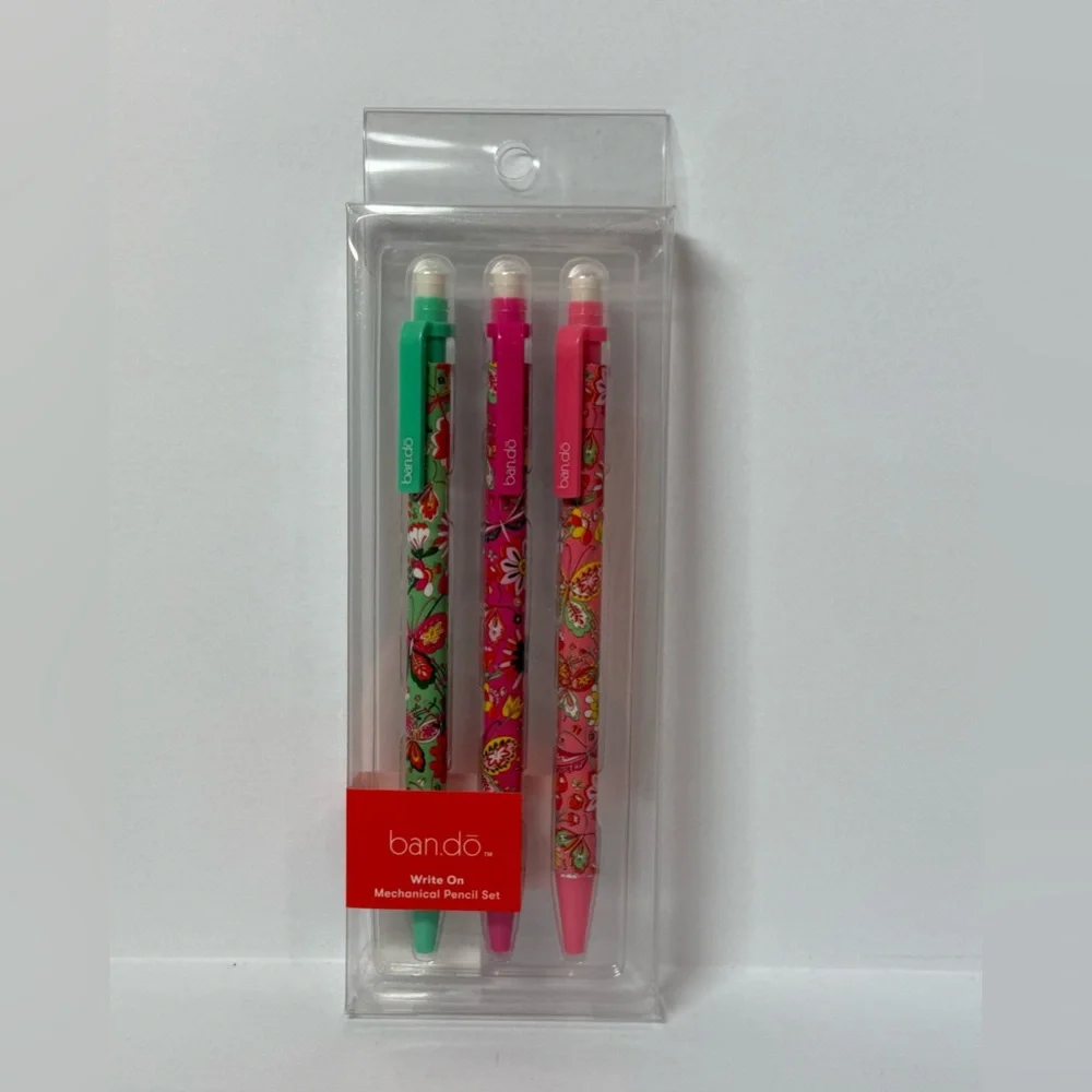 ban.do Write On Floral Mechanical Pencil Set – Set of 3 – New